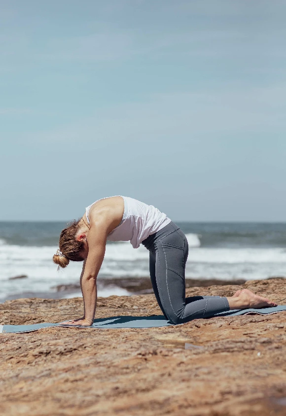 Yoga stretching session for holistic wellness and meditation by Arogya Pro